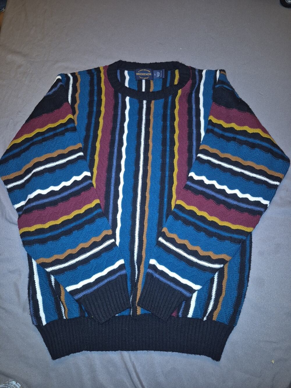 Vintage 90s Weekends Mens Large Tall Sweater Grandpa Big And Tall